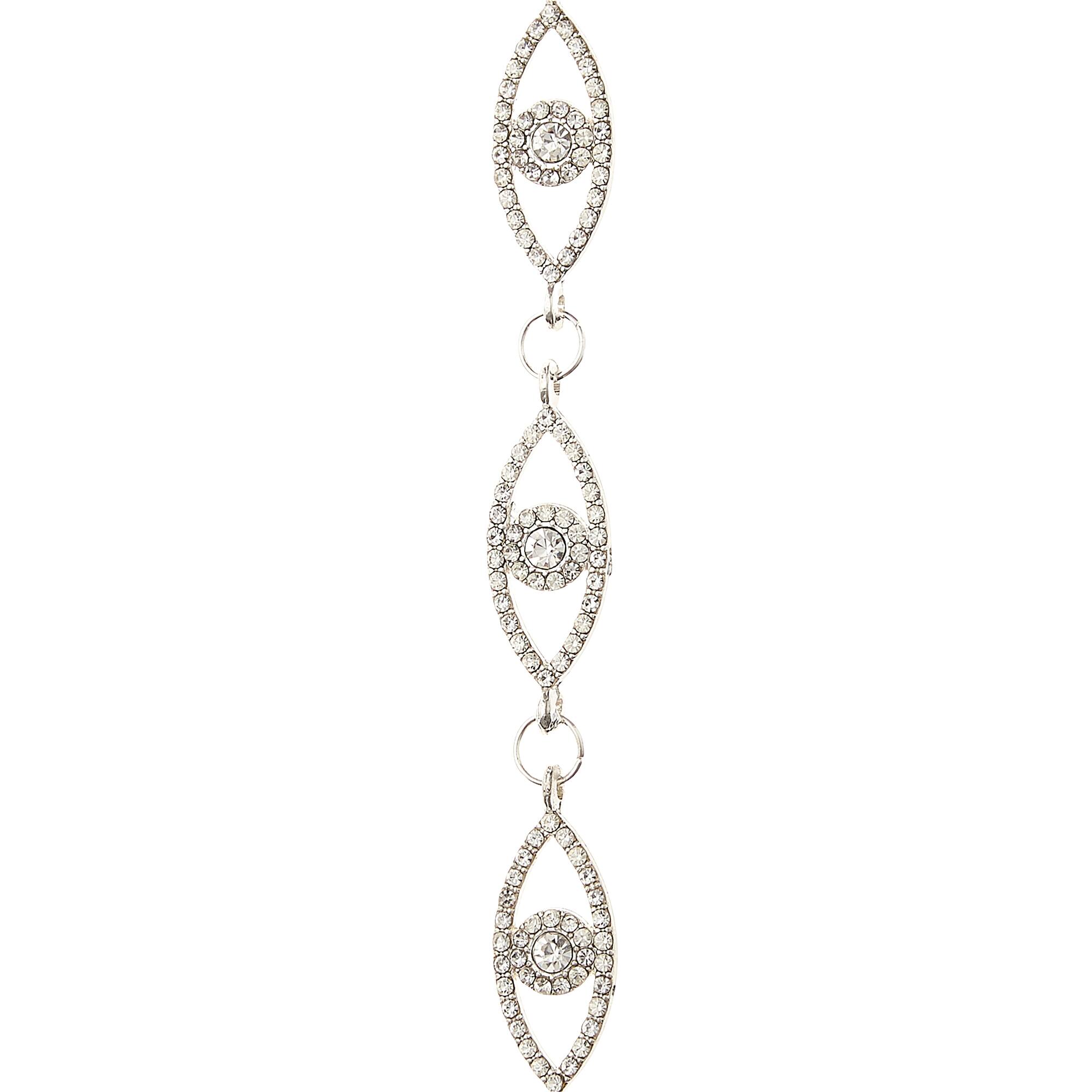 Metal Pavé Eye Charms, 30mm by Bead Landing™